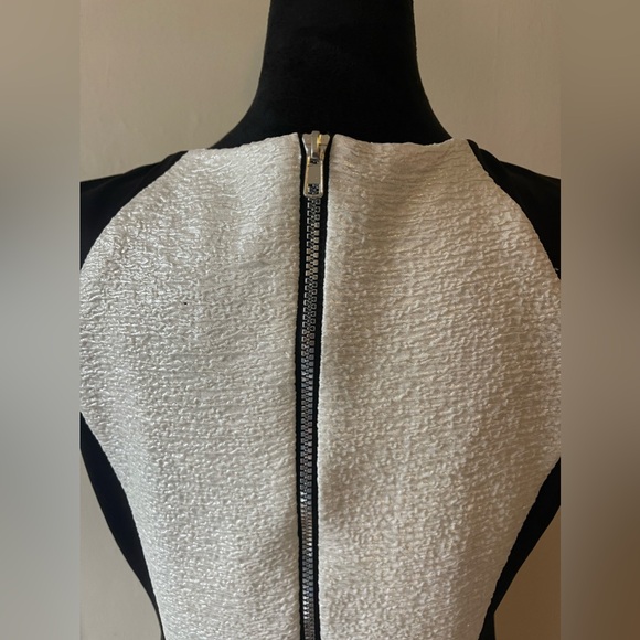 JAX black/soft white contrast dress, w/ cutout neckline, size 10, like new - Picture 6 of 7